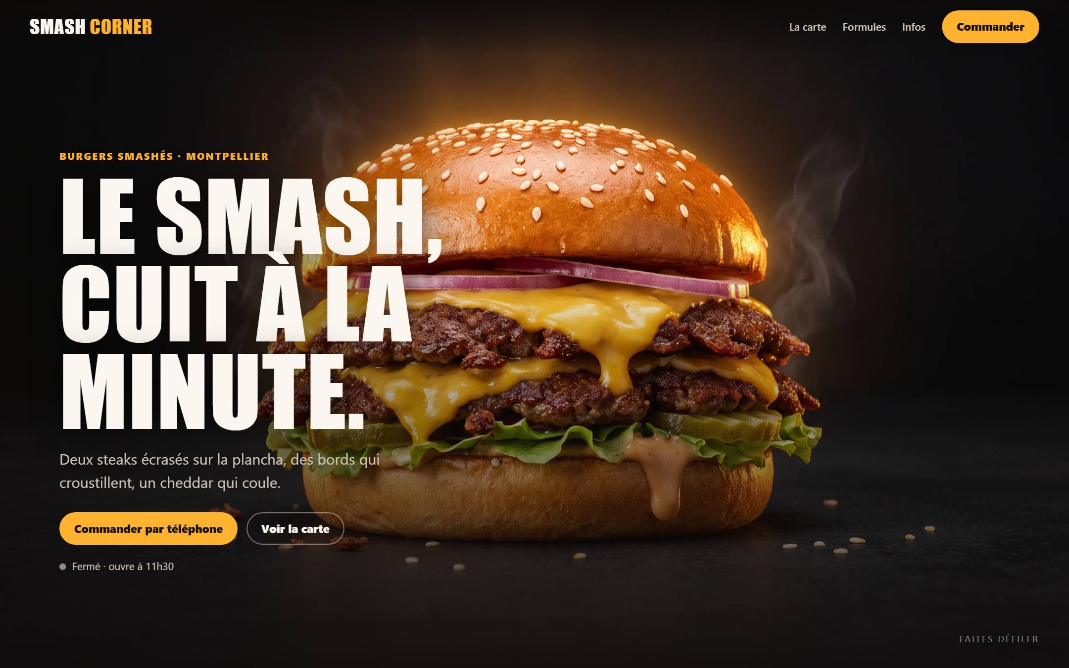 Le site Smash Corner affiché sur un ordinateur.